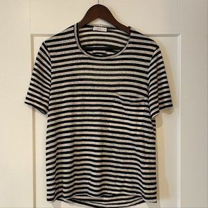 A.L.C. Striped Linen Tee